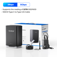 ORICO 110TB DAS 2/5 Bay 2.5 "/3.5" นิ้วซาต้าเอชดีดี SSD กรณีภายนอก USB3.1ประเภท-C 5Gbps การกล่องเก็บ