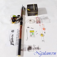 bộ cần shimano 2m7-3m-3m6 máy DK4000 kèm phụ kiện