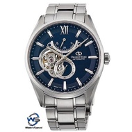 Orient Star RE-HJ0002L Automatic Japan Movt Open Heart Stainless Steel Blue Dial Men's Watch