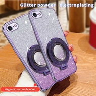 For IPhone 8 Case Silicone Electroplating Stand Phone Casing For IPhone8 TPU Case Back Cover