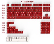 經典紅鍵帽 全套132鍵 CHERRY原廠高度 ABS二色成型工藝 RGB不透光 水口出廠已處理 適用市面多種配列機械鍵盤 GMK Classic Red Clones ABS Keycaps (no