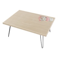 โต๊ะญี่ปุ่น 60x80 ซม. ไม้สน ขาเหล็ก สีเมเปิ้ล |AB|