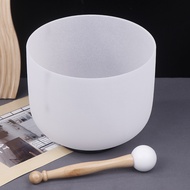 Store HHDKE3 ชามคริสตัลสำหรับร้องเพลง8นิ้ว432Hz สำหรับฝึกโยคะชามคริสตัลธิเบตมีเครื่องช่วยบำบัดเสียง