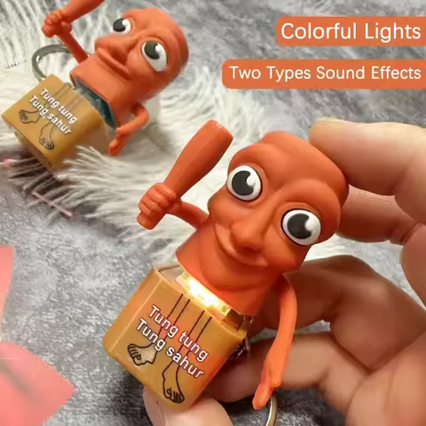 Tung Tung Tung Sahar Fidget Toys Keyboard Buttons Interactive Sound Toys with Light and Sound Party 