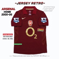 Arsenal HOME Football JERSEY 2005 2006 SOCCER JERSEY RETRO ARSENAL HOME 05 06 IMPORT