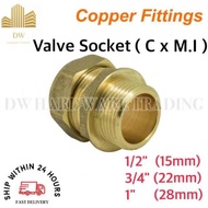 🔥Ready Stock🔥Copper Pipe Fitting Valve Socket CxM.I / Water Pipe Fitting (15mm / 22mm / 28mm )