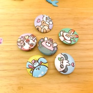 Pokemon Mini Badge Set Scorbunny Pancham Bewear Spinda Buneary Teddiursa Cubchoo Azurill Azumarill