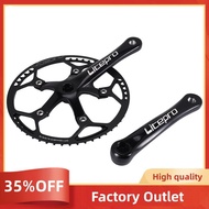 Single Speed Crankset 53T 170mm Crankarms Folding Bike Crankset with Protective Cover for Bike Track