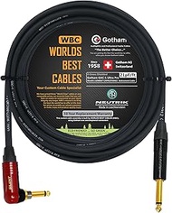 50 Foot - Gotham GAC-1 Ultra Pro - Premium Low-Cap (21 pf/F) Guitar Bass Instrument Cable w/Neutrik