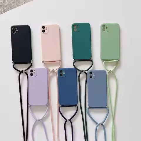 Crossbody Lanyard Phone Case For Xiaomi Redmi Note 14 Pro 13 12 Plus 4G 5G 12S 12T A3 A1 A2 Plus Nec