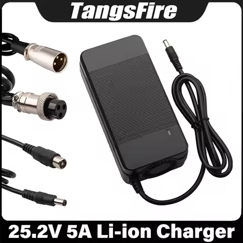 25.2V 5A Smart Lithium Battery Charger 6Series For 21.6V 22.2V Li-ion Battery Pack Charger Selectabl