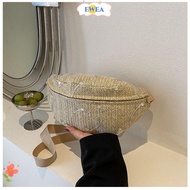 EWEA Shoulder Bag, Straw Casual Waist Pack, Durable Crossbody Bag Women Girls