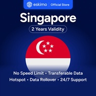 Eskimo Singapore eSIM 1-30GB | 2 Year Validity | 5G/4G High Speed Data | Travel eSIM