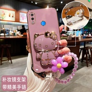 Casing Huawei nova 3i Huawei nova 3 Huawei nova 5T Huawei nova 7i nova 6 se Huawei nova 8 nova 7 se nova 8i Case Electroplating Bracelet Flower Soft Holder Soft Phone Case