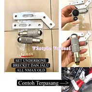 NEW UNDERBONE NMAX NEW FULL CHROME FOOTSTEP YAMAHA NMAX BARU STEP NMAX 2015 CHROME NMAX 2020 NMAX 2021 NMAX 2022 SET PIJAKAN KAKI BELAKANG NMAX 2IN1 SET JALU UNDERBON PLUS BRECKET BRACKET BREKET INJAKAN BAWAH NMAX PIJAKAN KAKI DEPAN BELAKANG