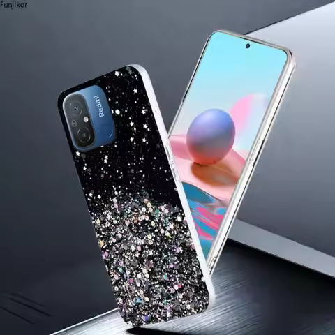 Glitter Case For Xiaomi Redmi 13C 12C 10C A2 A3 A1 9A 9C 10 12 Girly Sparkly Bling Bling Silicone Co