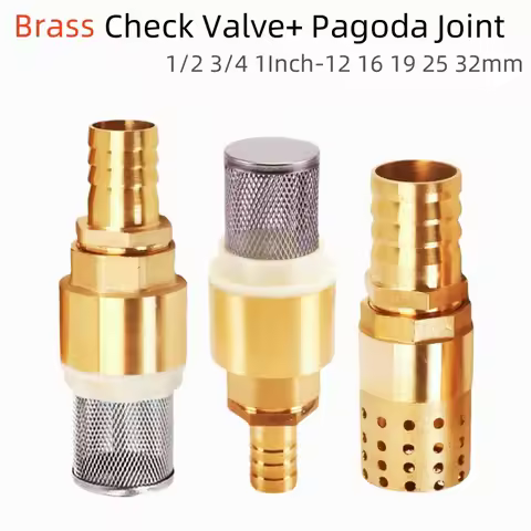 Brass Check Valve 1/2~1" Suction Strainer Foot Valve Agricultural Irrigation Non-Return Valve Hose C