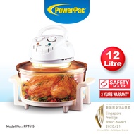 Powerpac Convection Oven , Halogen Oven, Grill Roaster Oven 12L &amp; Timer (PPT615)