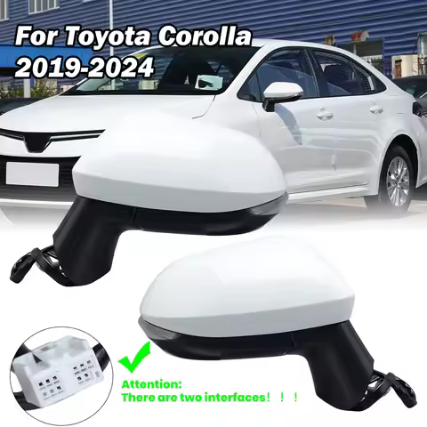 9 Pins Rearview Mirror Assembly For Toyota Corolla E21 E210 MK12 2019 2020-2024 White Euro Version B