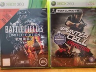 二手 XBOX360 Battlefield 3 Limited Edition 戰地風雲3 限量版 | Splinter Cell Conviction 縱橫諜海：斷罪