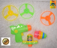 SPINNING DISK WITH FLYERS OR FLYING LIGHTS  TOY GUN