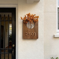 Singapore HDB Door Signage Door Number Signage New home wall decoration Bring fake flowers Customise