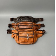 New men's waistbag made of genuine leather, 2 in 1/, sling and waist /, trendy, multifunctional impo