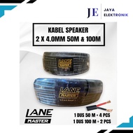 LANE MASTER Pure Copper 2x4 mm Speaker Cable per meter Original