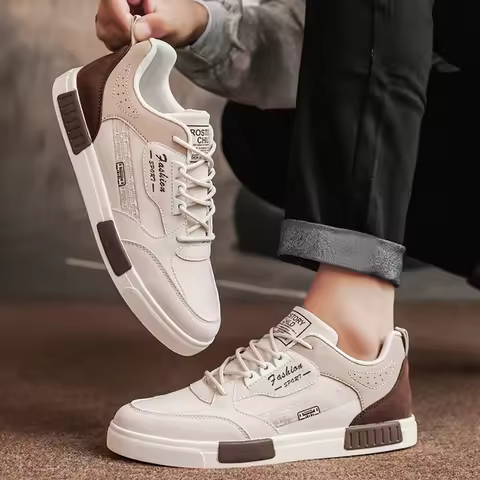Men Casual Sneakers Simple Design Skateboard Flat Outdoor Sneakers Tennis Running Sports Shoes Comfo