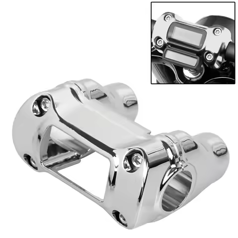 Chrome Motorcycle 2" Handlebar Riser 1 1/4" Bar Clamp Fit For Harley Softail Dyna Sportster 883 1200