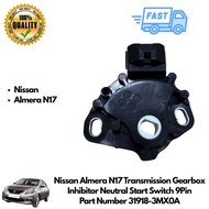 Nissan Almera N17 Transmission Gearbox Inhibitor Neutral Start Switch 9Pin 31918-3MX0A