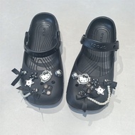 Ballet Style Mary Jane Hole Shoes Shoes Flower Pearl Bowknot Cat DIY Shoes Flower Suitable for crocs