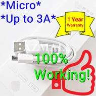 (1 Year Warranty) ORIGINAL 3A Micro USB Cable HW Honor 7 6 5X 4C 4X 3X P8 Mate 8 Y5 Y7 Pro Y9 (2019)