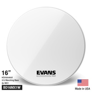 Evans™ BD16MX1W MX1 หนังกลองมาร์ชชิ่ง หนังกลองพาเหรด 16" แบบขุ่น น้ำมัน 1 ชั้น หนา 10 มิล พร้อมชุด F