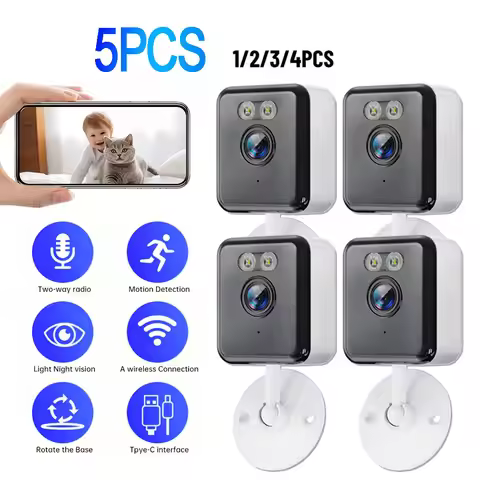 Mini Cube Camera Wifi Indoor Two Way Audio Motion Detection Home Baby Pet Monitoring Night Vision 3M