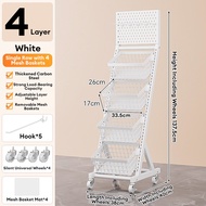 YOYO Snack Rack | Metal Snack Cart Storage Rack | Mobile Multi-tier Snack Organizer Trolley | Living