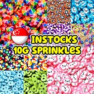 🇸🇬Fonfleurs 10g MANY DESIGNS Cloud Rainbow Ribbon Flower Sweet Candy Gift Sprinkles Slime Nail Art Crafts Fimo DIY Resin