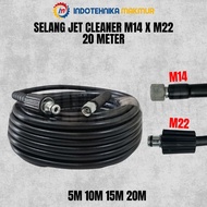 Jet Cleaner Hose 20M 20 Meter High Pressure Hose M14 x M22