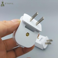 1/2Pcs Extension Cord Plug Replacement 16A 2 Prong Male End Electric Plug Rotatable Electrical Plug 