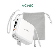 ACMIC W1501 Powerbank 15000mAh พาวเวอร์แบงค์ชาร์จเร็ว Fast Charge PD20W มีสายในตัว หน้าจอ LED สีชมพู