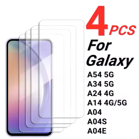 4PCS Screen Protector For Samsung Galaxy A54 5G Tempered SBG Samsung Galaxy A04S A14 A24 A34 A54 5G 