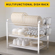 IKEE Stainless Steel Dish Rack Kitchen Organiser Plate Organizer Dish Drainer Rack Modern Kitchen Storage Shelf