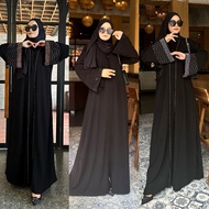 Abaya Gamis Black Maxy Dress Fashion Muslim Women's Clothing Turkey Dubai RISKIA Abaya Abaya Dress A