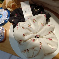 XXL Scrunchie Mini Red Flowers Cotton