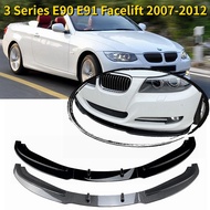 3PCS Car Front Bumper Lip Body Kit Spoiler Splitter Bumper Canard Lip Splitter For BMW 3 Series E90 E91 LCI 320i 330i 20