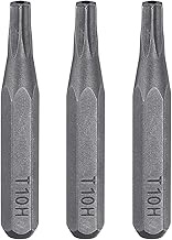 HARFINGTON 3pcs T10H Torx Screwdriver Bit 5/32" Hex Shank 28mm/1.1" Length Magnetic Star 6 Point Hea