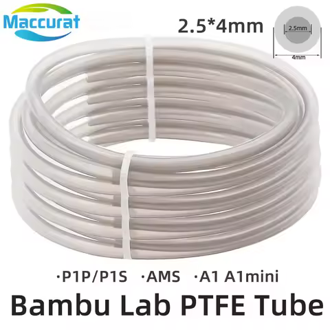 PTFE tube for Bambu Lab P1P AMS A1 mini 3D Printer Teflonto Pipe Bowden Extruder 1.75mm Filament 2.5