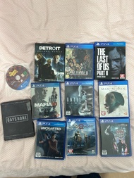 PS4 Games  最後生還者2鐵盒版  底特律變人限定版  往日不再鐵盒版  戰神  sleeping dogs  黑相集  until dawn  最終幻想  神秘海域  黑手黨  雙人同行