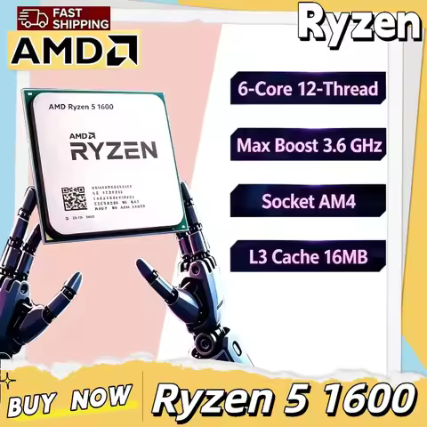 AMD Ryzen 5 1600 3.2GHz 6 Core 12 Thread 65W Socket AM4 Processor Gaming CPU Without Package Ultra F