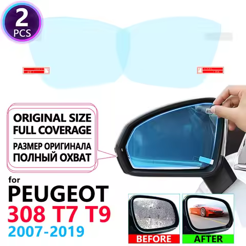Full Cover Anti Fog Rainproof Film Rearview for Peugeot 308 t7 t9 308cc 308sw 308gti 2007~2019 Car S